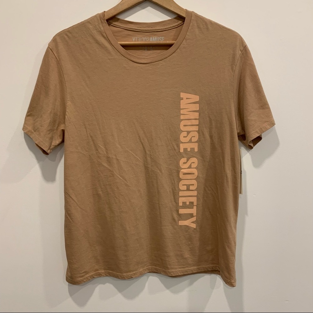 ☀️ 3/$15 Amuse Society Vertical Logo Short Sleeve Tee Shirt